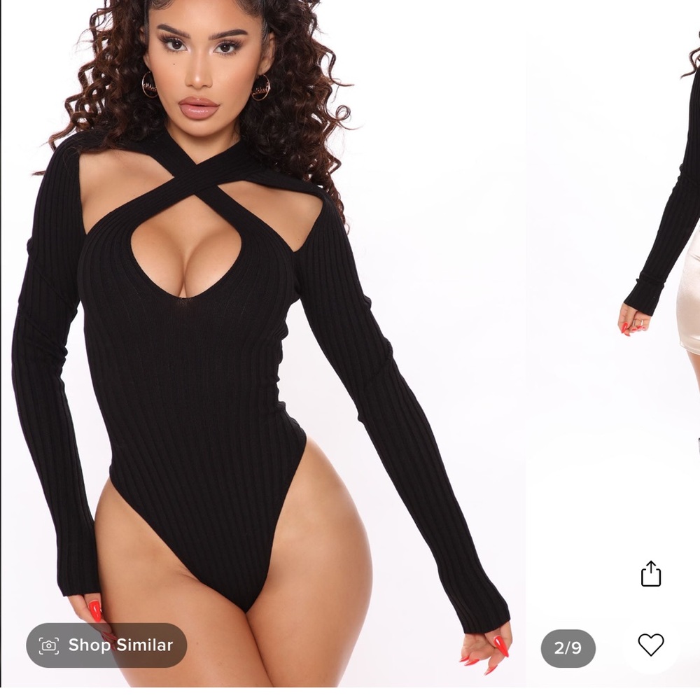 Twisted vixen ribbed bodysuit